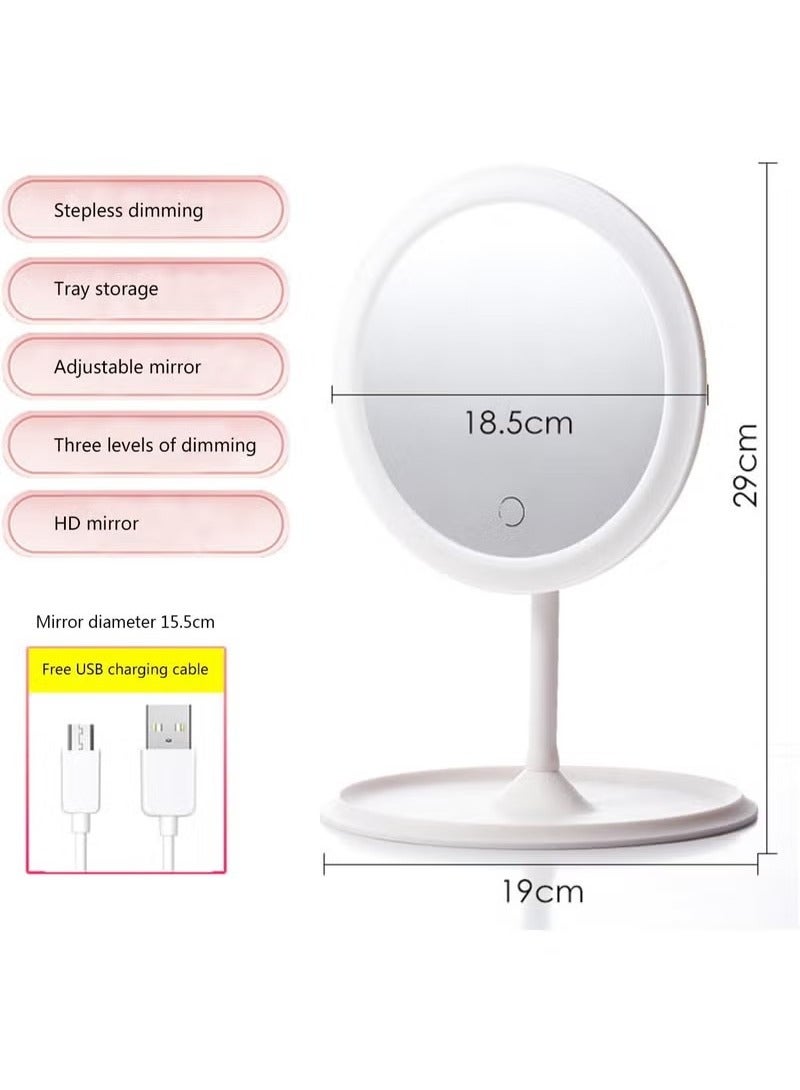 Beauenty Rechargeable Travel Makeup Mirror with 72 Led Lights, Portable Lighted Makeup Beauty Mirror, 3 Color Lighting, Dimmable Touch Screen, Tabletop LED Folding Cosmetic Vanity Mirror with Lights - Image 2