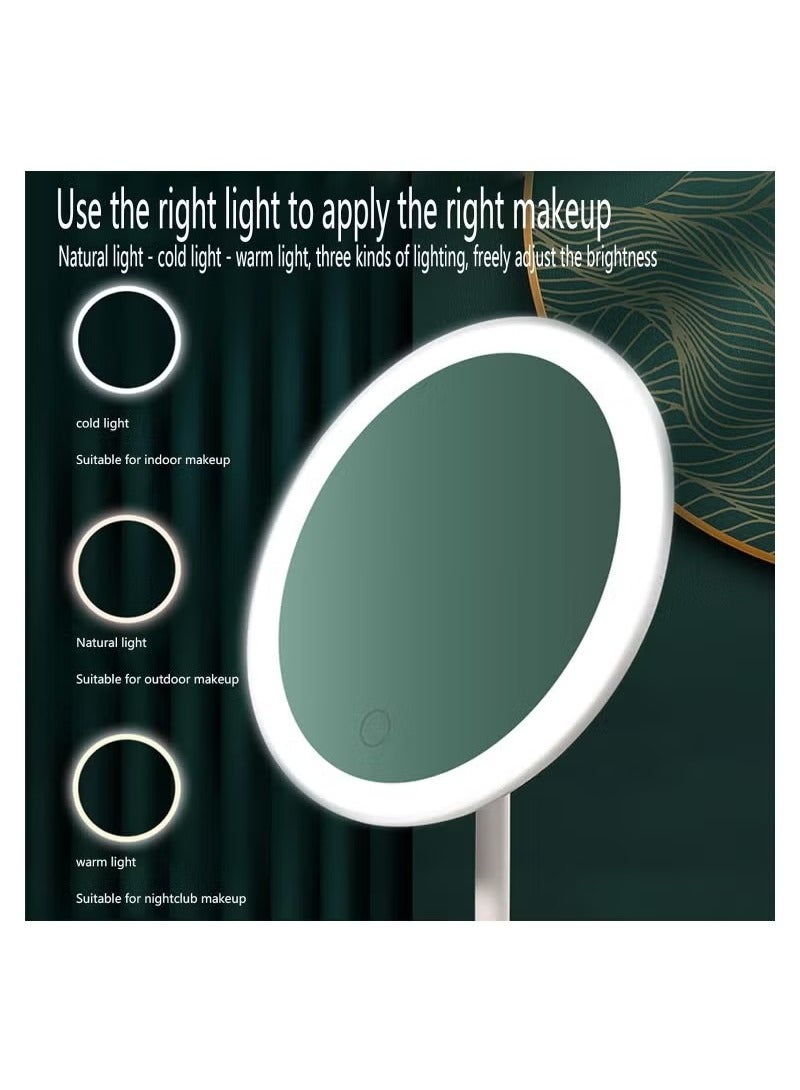 Beauenty Rechargeable Travel Makeup Mirror with 72 Led Lights, Portable Lighted Makeup Beauty Mirror, 3 Color Lighting, Dimmable Touch Screen, Tabletop LED Folding Cosmetic Vanity Mirror with Lights - Image 4