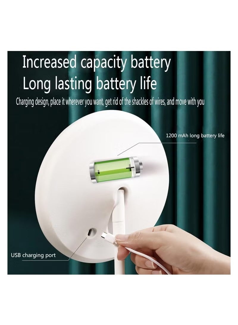 Beauenty Rechargeable Travel Makeup Mirror with 72 Led Lights, Portable Lighted Makeup Beauty Mirror, 3 Color Lighting, Dimmable Touch Screen, Tabletop LED Folding Cosmetic Vanity Mirror with Lights - Image 5