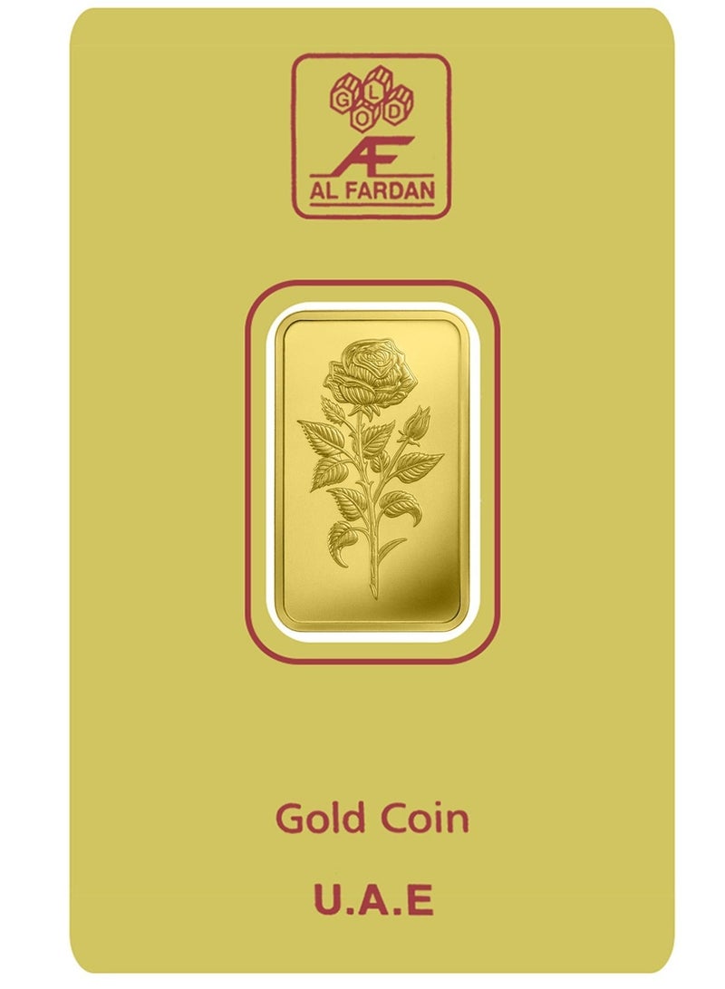 أل فردان 24 قيراط 5 جرام الفردان الإمارات (999.9 ٪ ذهب خالص)  - مع الفاتورة - Image 3