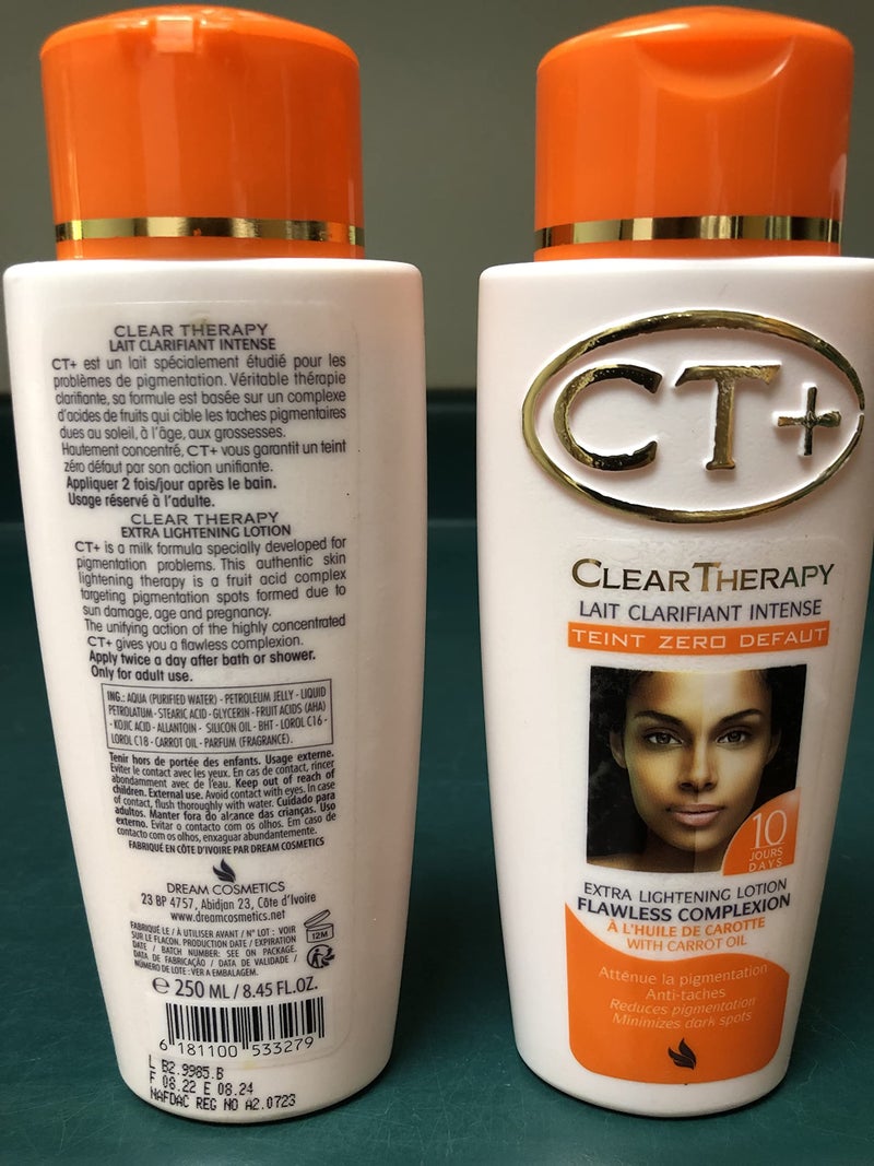 ct clear therapy لوشن CT+ Clear Therapy لتفتيح البشرة الإضافي مع زيت الجزر 250 مل - Image 5