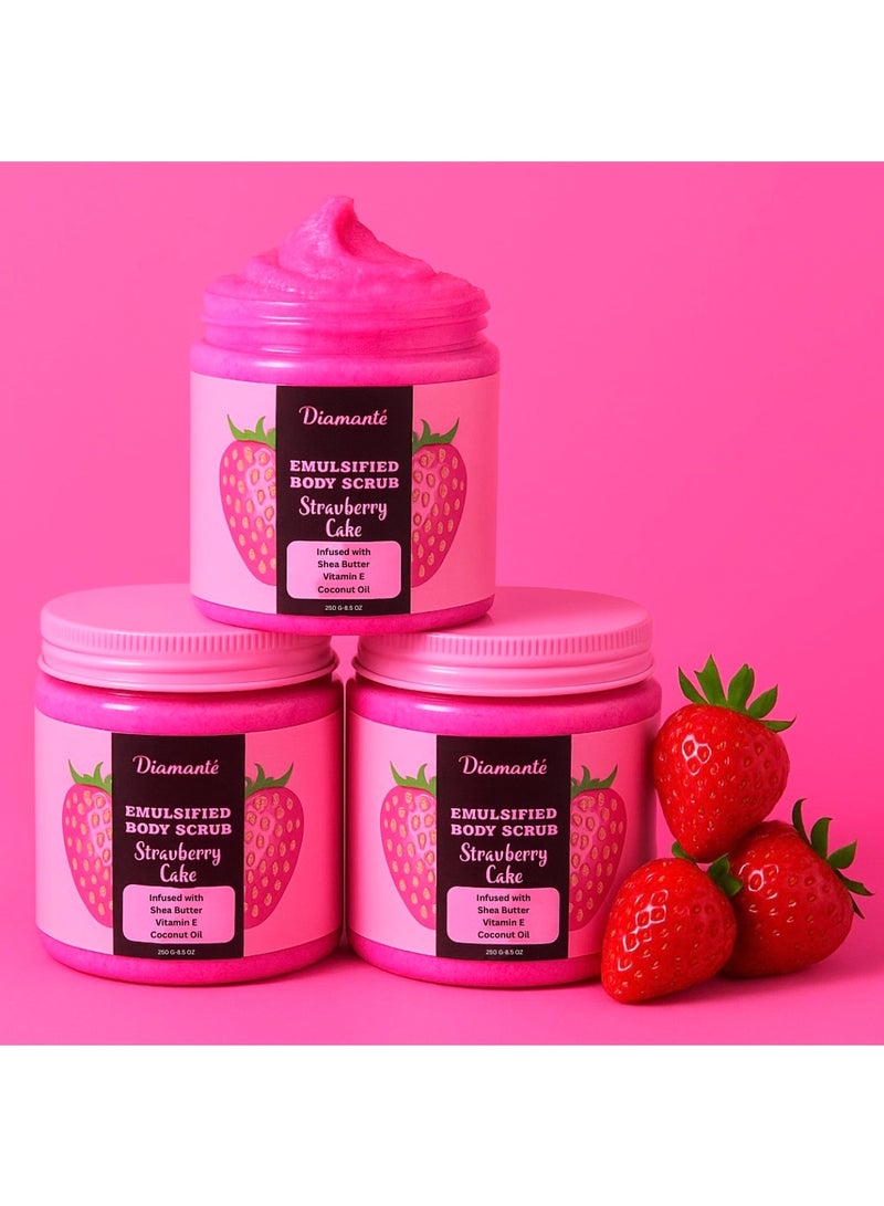 Diamantè Strawberry Cake Emulsified Body Scrub - Image 2