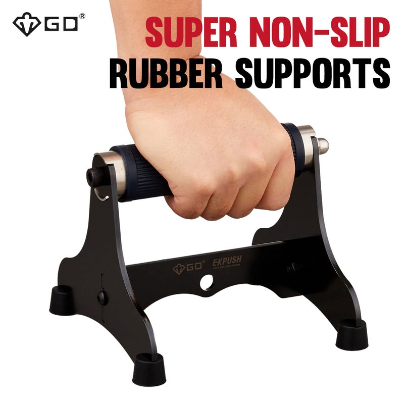 GD Expush Metal push up bars Non-Slip Push Up Bar Muscle Pushup Stands Non-slip silicon grip Essential Home Workout Equipment - Image 3