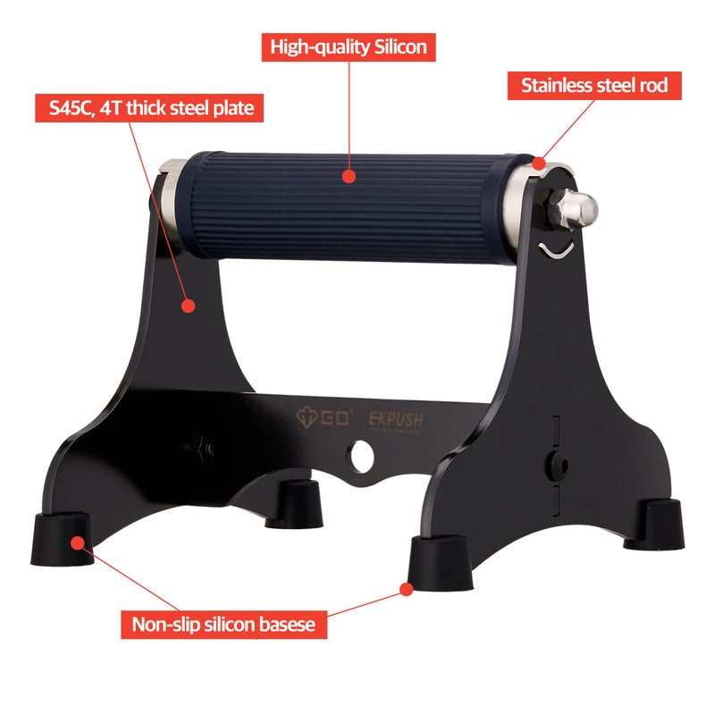 GD Expush Metal push up bars Non-Slip Push Up Bar Muscle Pushup Stands Non-slip silicon grip Essential Home Workout Equipment - Image 2