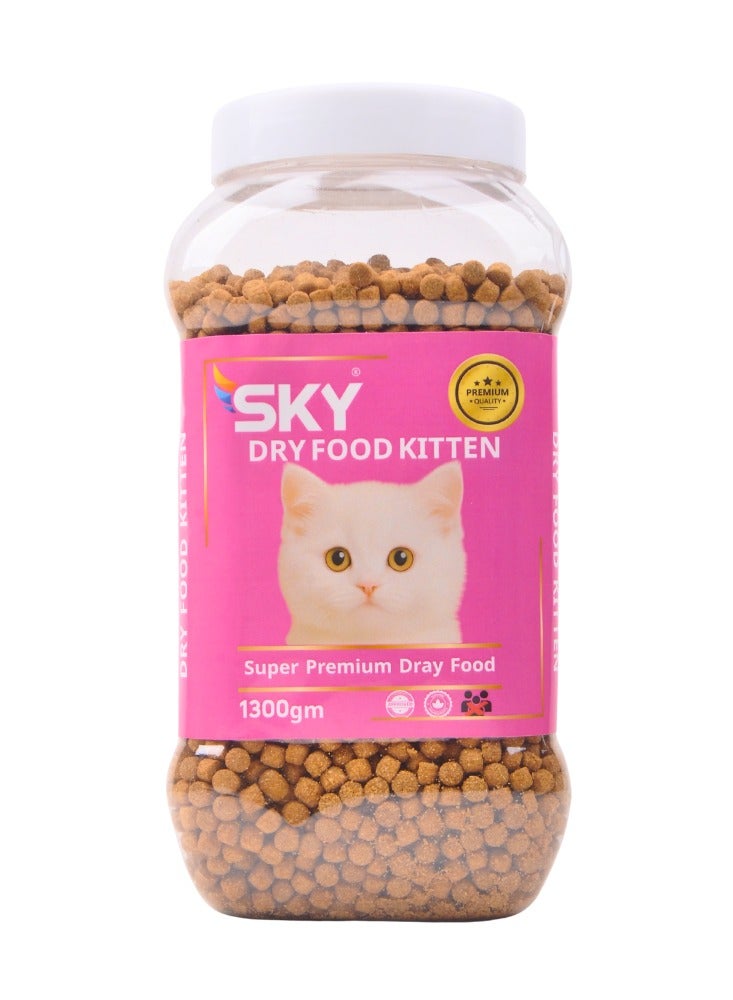 SKY Kitten (Kitten) 1.3kg - Super Premium Growth Formula, Dry Pellets with High Protein (30%) and Taurine for Heart and Vision Health