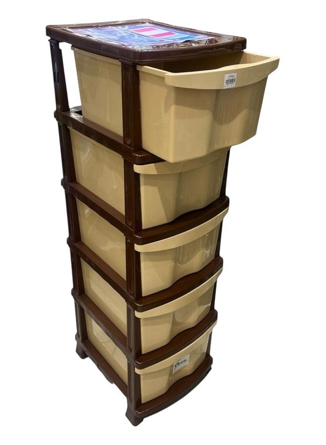 5 tier square plastic storage drawers for storing children's toys and clothes 