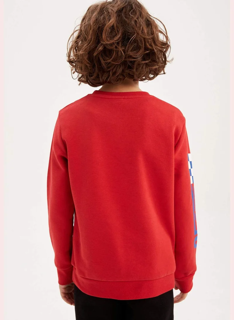 DeFacto Boy Cars Licenced Crew Neck Long Sleeve Knitted Sweatshirt