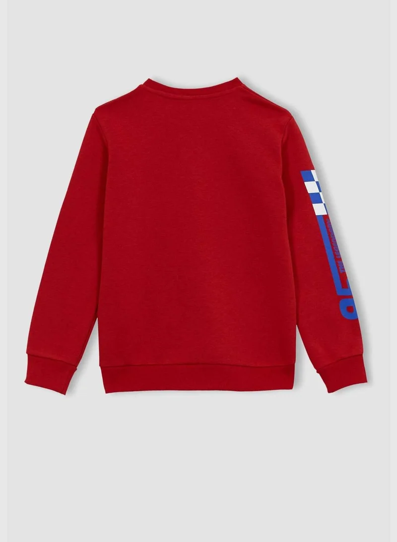 DeFacto Boy Cars Licenced Crew Neck Long Sleeve Knitted Sweatshirt