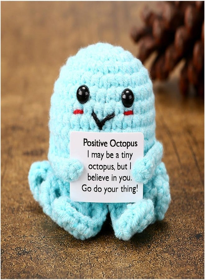 RovyFota Cute Crochet Animal,Teacher Appreciation,Sister Birthday Gifts,Positive Crochet Animals-Thank You Gifts for Women (Positive Octopus) - Image 1