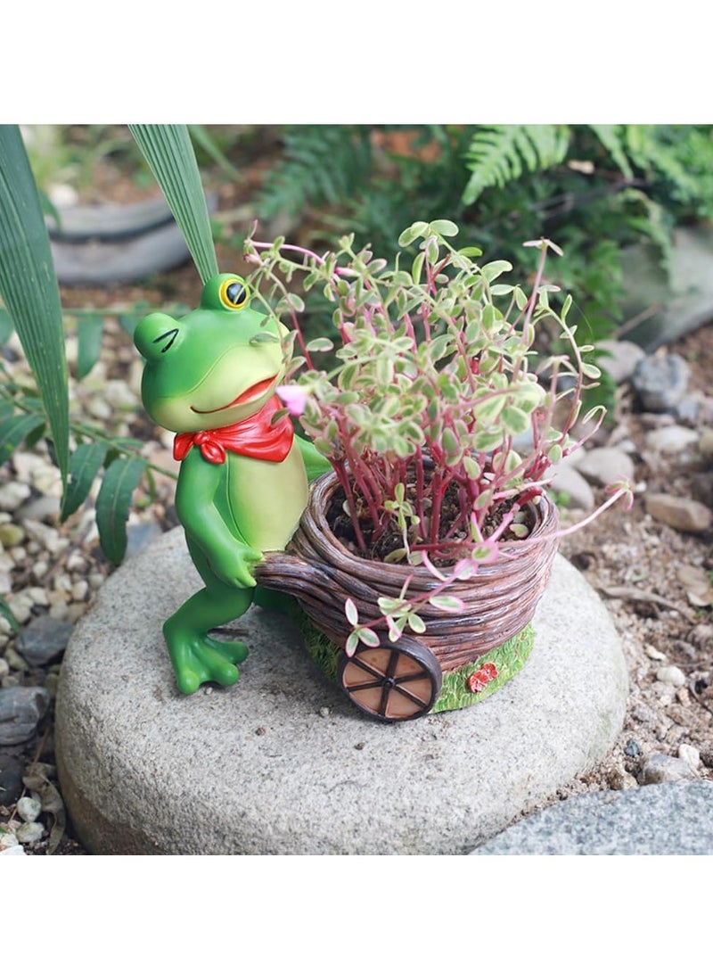 Generic Succulent Plant Pots, Frog Succulent Plant Pots/Plant Pots/Flower Pots/Bonsai Pots, Suitable For Herbs, Succulents, Cactus Pen Holders, Suitable For Diy Micro Landscape Home Decoration (Frog With Legs Crossed)  - Image 5