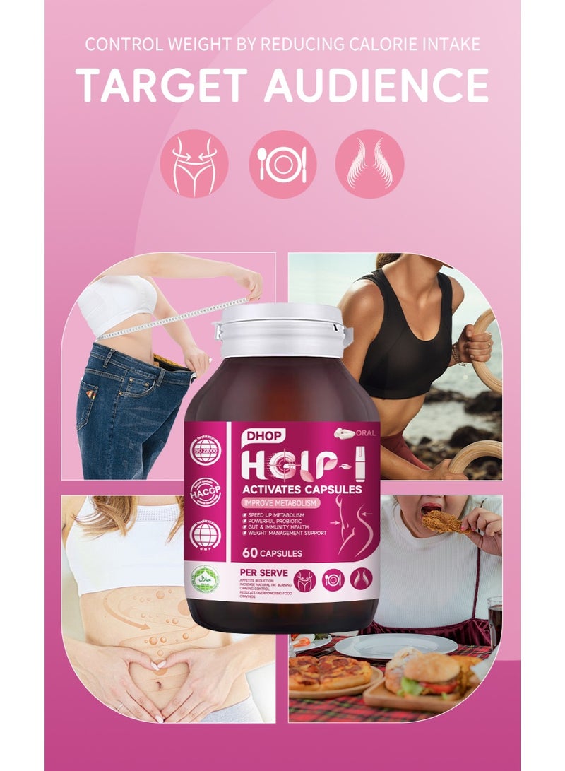 DHOP HGLP-1 Fat Burner Capsules – Boost Metabolism, Immunity, Weight Loss 60 Caps - Image 3