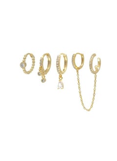 نيبمينينت New Earrings Set Stacked Chain Tassel Ear Buckle Clip 4-piece Combination 
