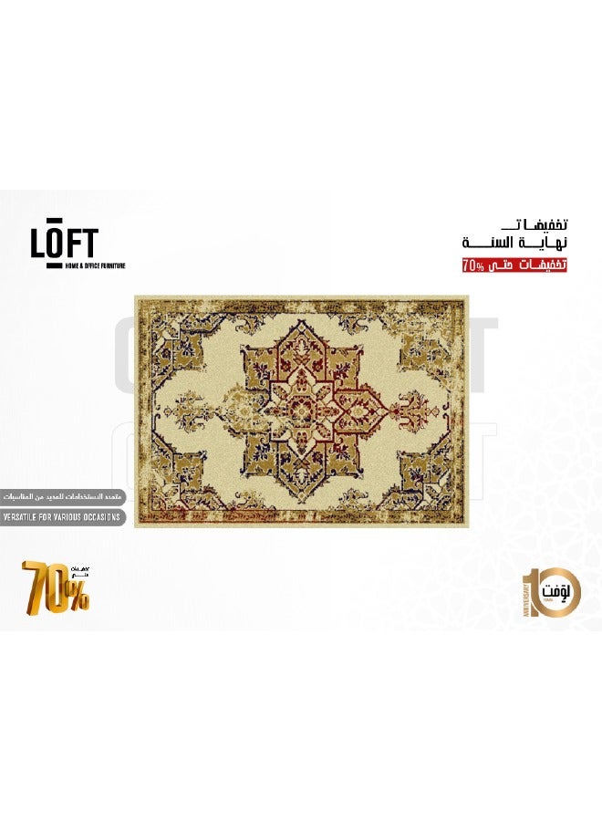 لوفت بريستول، سجادة أريكة، سجادة غرفة معيشة حديثة، سجادات أرضية ناعمة، وسائد سجادة، سجادة أريكة غير قابلة للانزلاق، سجادة غرفة معيشة قابلة للغسل، مقاس 240*340 سم، متعدد الألوان-2163-CG1-Y - Image 3