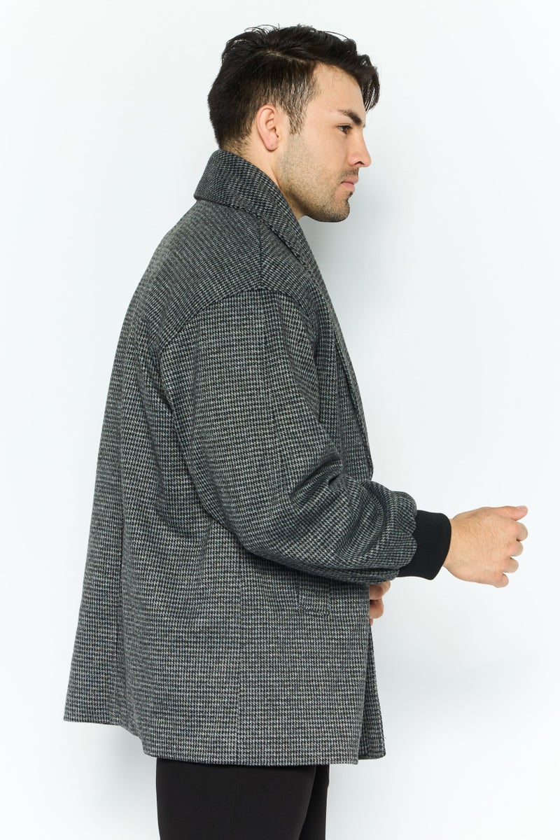 DEX Men Textured Soft Shell Jacket, Black - Image 2
