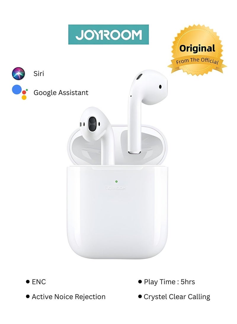 JOYROOM JR-T03S TWS Semi In-Ear Earphones Wireless Earbuds And Equipped With Anti-Fingerprint Silicon Case With Power Box Standard Version White & ZP-20 20000mAh 22.5W Ultra Fast Charging Power Bank 1 Input 1 Output External Battery Pack Black MAXIMOBundle - Image 2
