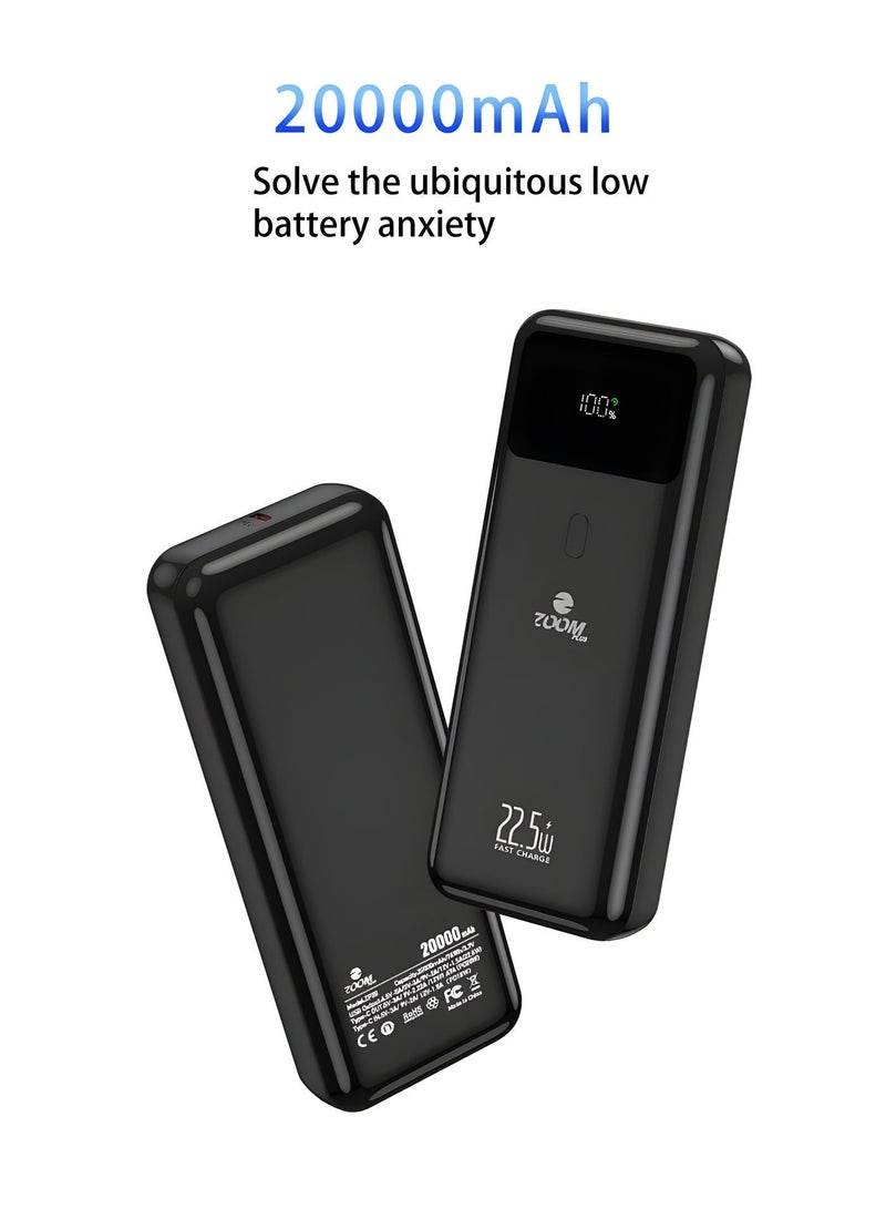 JOYROOM JR-T03S TWS Semi In-Ear Earphones Wireless Earbuds And Equipped With Anti-Fingerprint Silicon Case With Power Box Standard Version White & ZP-20 20000mAh 22.5W Ultra Fast Charging Power Bank 1 Input 1 Output External Battery Pack Black MAXIMOBundle - Image 3