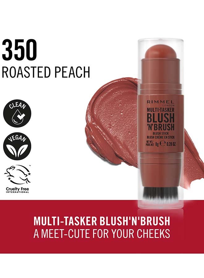 RIMMEL LONDON عصا رمل متعددة المهام بلش 'ن' فرشاة - خوخ محمص، 8 جرام - Image 2