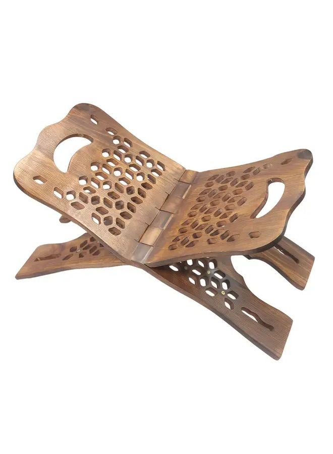 Large Foldable Islamic Book Rack Wooden Bookshelf for Quran Home Office Easy Assembly - Image 3