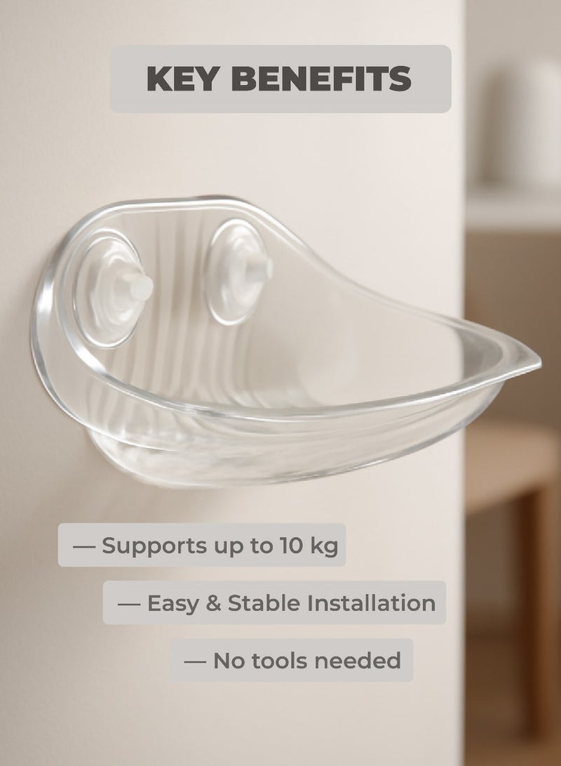 Transparent Cat window perch, Window Suction Cup Hanging Cat Sleeping Bed, Cat Wall Rack Cat Sunbathing Platform Cat Beds,Durable Window Mounted Space Capsule Cat Hammock - Image 4