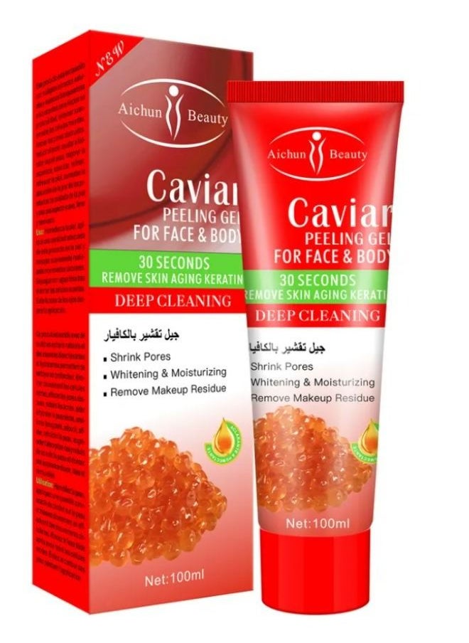 Aichun beauty Skin Care Caviar Repairing Washing Exfoliating Nourishing Facial Scrubs Face Peeling Gel Soothing Facial Cleanser 100 ml  - Image 1