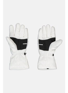 bebe Women 1 Pairs Brand Logo Gloves, White  - Image 2