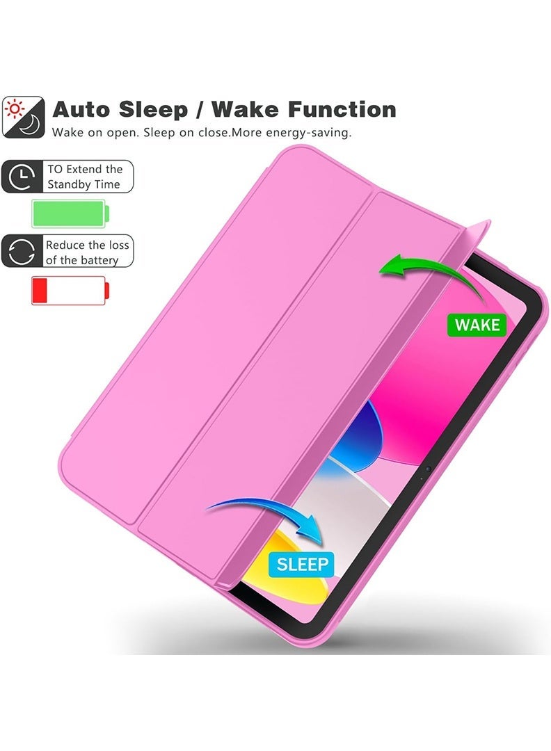 ELTRAZONE Slim Smart Case for iPad Air 11 Inch (M4 2026/ M3 2025/ M2 2024) Lightweight Slim Trifold Cover with Pencil Holder, Soft TPU Back, Auto Wake Sleep, Shockproof Protective Tablet Case - Purple - Image 4