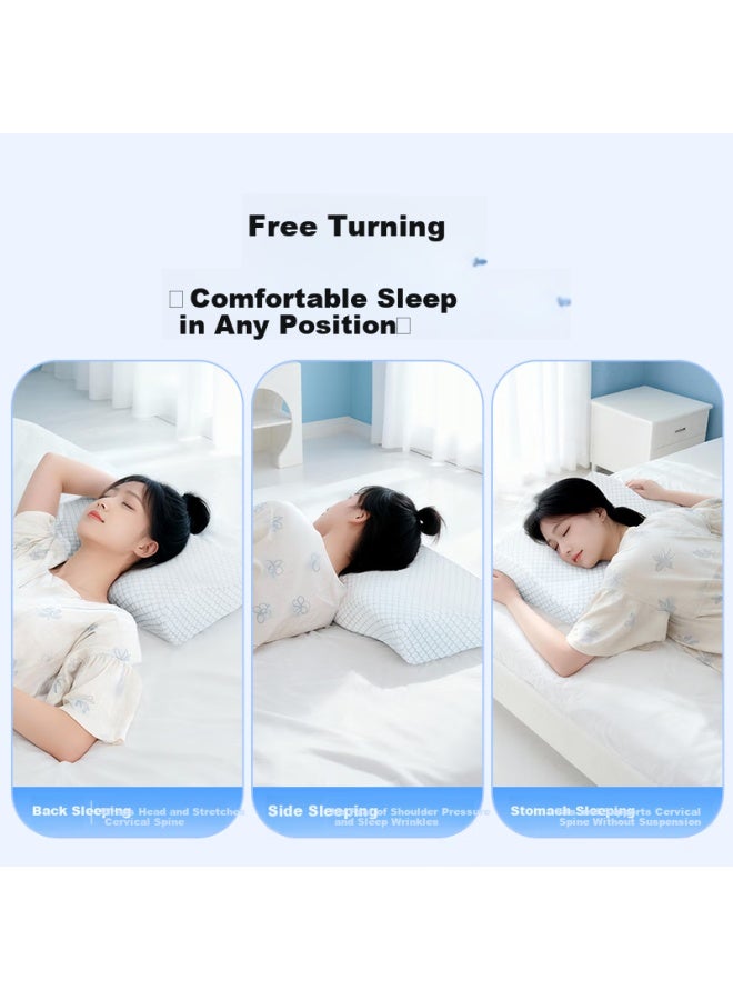 WITGOER Zhiguozhe Butterfly Shaped Memory Foam Neck Pillow Ergonomic Cervical Support For Deep Sleep Side Sleepers Adult Set - Image 5