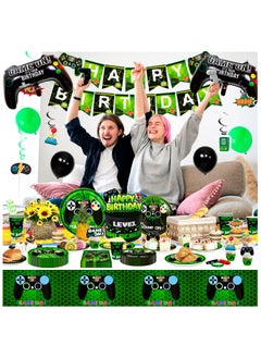 FRUITFUL PARTY Gaming Birthday Party Decorations for 16 Guests, Video Game Disposable Party Tableware Set  - Image 5