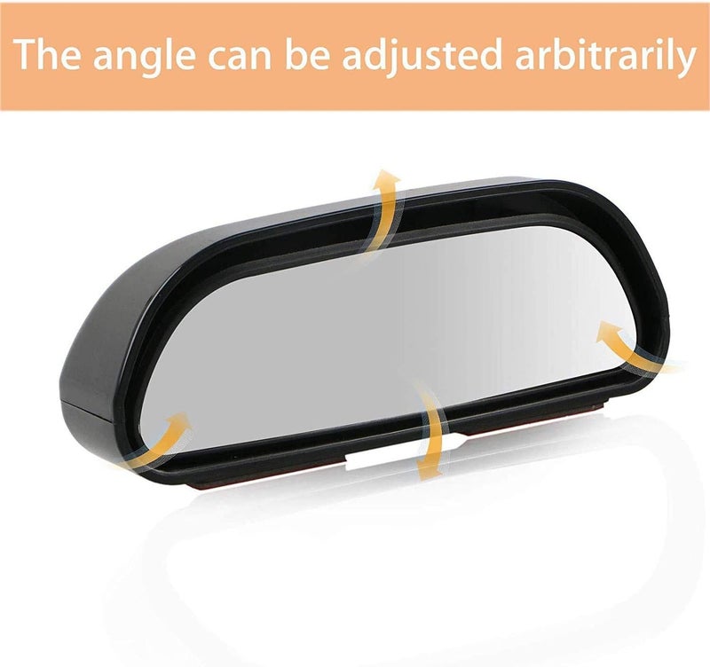 SHOUCAN 2 Pack Blind Car Spot Mirror, Universal Blind Spot Snap Way Rear View Mirror Right & Left 360 Degree Adjustable Wide Angle Side Rear Mirrors - Image 2