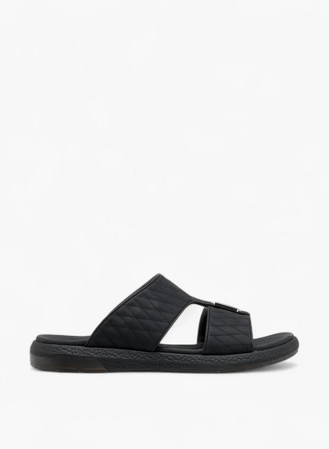 Le Confort Men's Metallic Accent Slip-On Comfort Sandals