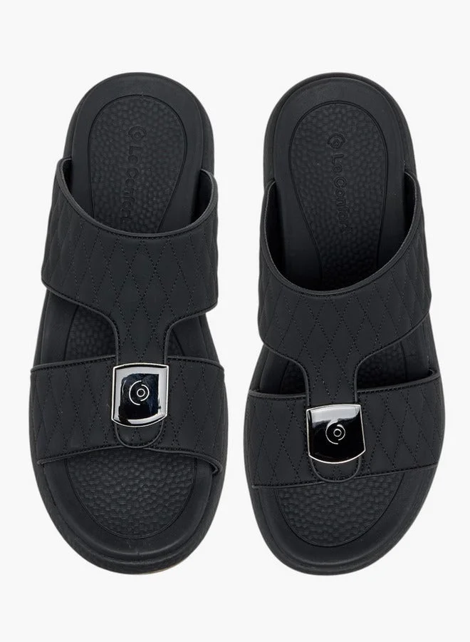 لو كونفورت صنادل رجالية مريحة سهلة الارتداء بلمسة معدنية