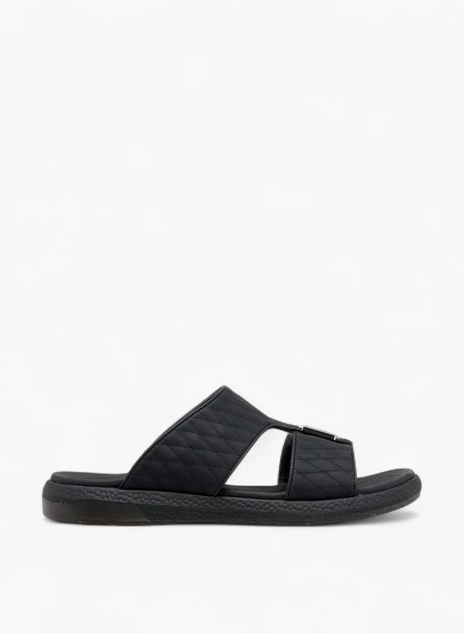 Men's Metallic Accent Slip-On Comfort Sandals