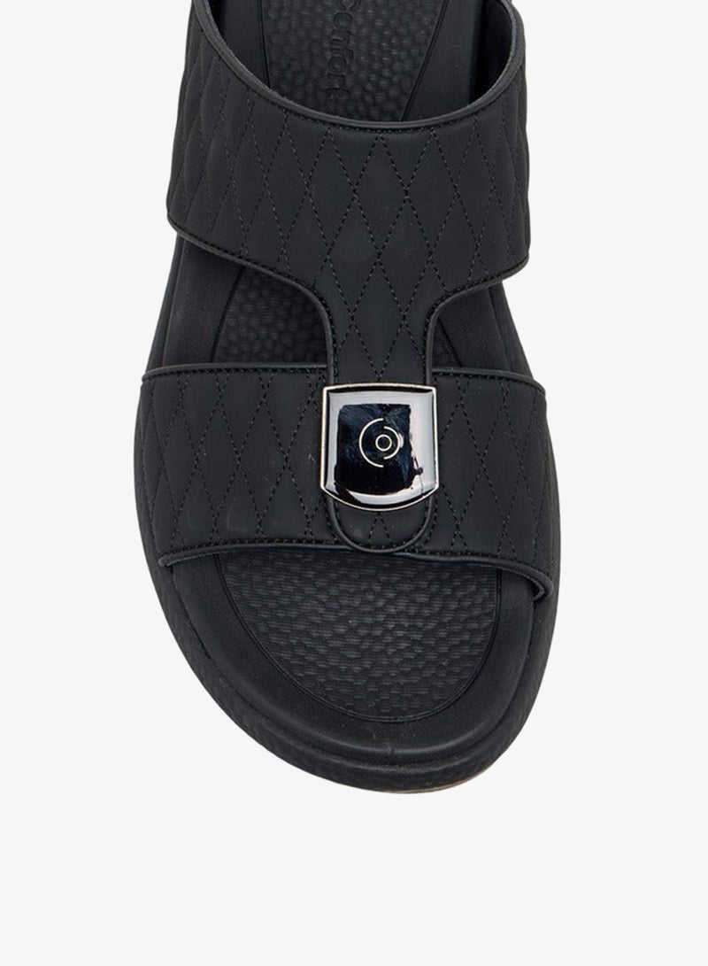 Le Confort Men's Metallic Accent Slip-On Comfort Sandals - Image 5