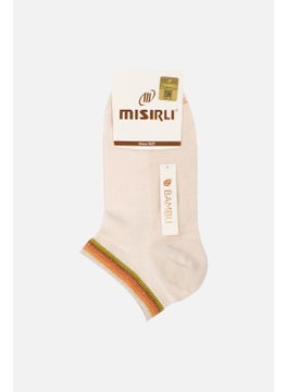 Mısırlı Egyptian Women's Cotton Single Koncu Silvery Beige Summer Booties Socks M 72202 Bj  - Image 4