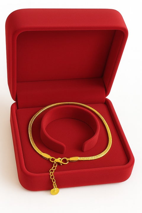 18K Gold Plated Bracelet for Women Adjustable Cuban Link with Heart Charm