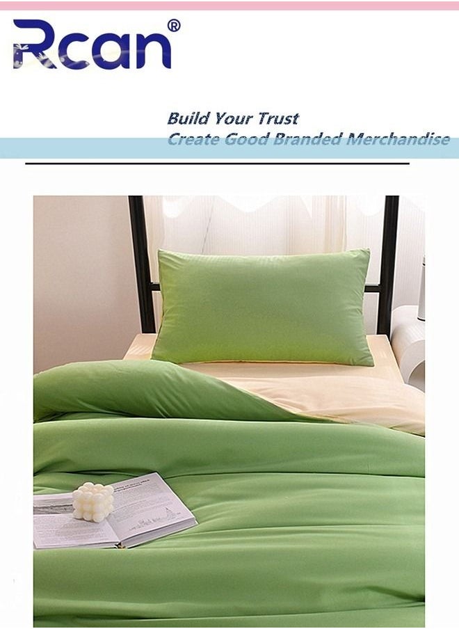 Rcan 3 Piece School Season Duvet Cover Set College Style Kids Bedding Quilt Cover Sheet Pillow Covers  Set for Dormitory Single Bed Children's Bed for Boys Girls 150x200cm/ 59x78.7In  - Image 5