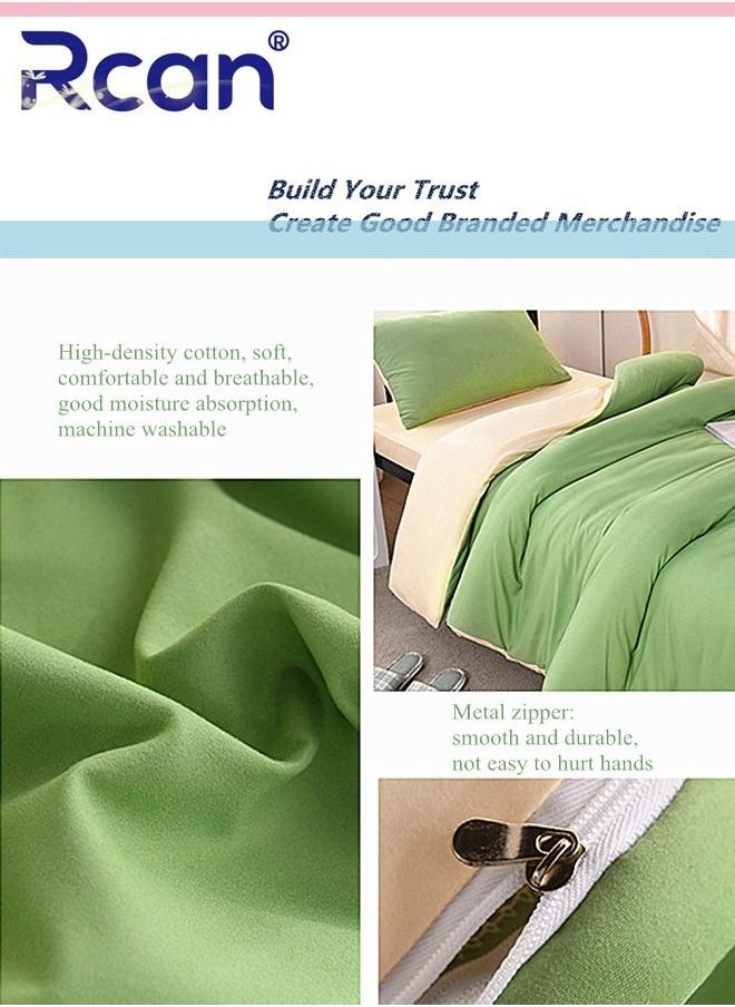 Rcan 3 Piece School Season Duvet Cover Set College Style Kids Bedding Quilt Cover Sheet Pillow Covers  Set for Dormitory Single Bed Children's Bed for Boys Girls 150x200cm/ 59x78.7In  - Image 4