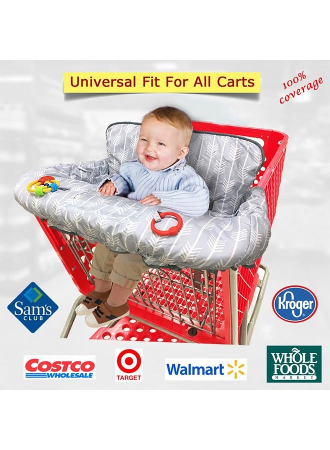 JOWEY Baby Shopping Cart Cover High Chair Cover for Baby Grocery Cart Cover Highchair Cover for Babies Infants Cushy Cart Seat Cover Cart Protector for Girl or Boy. Baby Registry Gift - Image 2