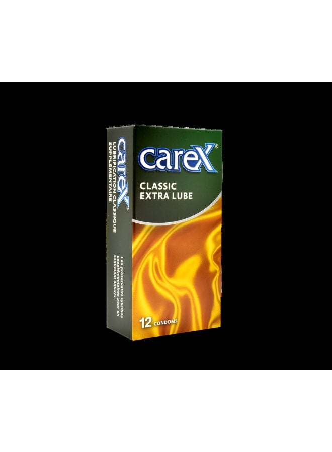 careX Classic Extra Lube Condoms | Extra Lubricated For A Natural Feeling | 12 Count - Image 2