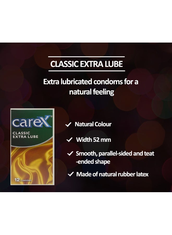 careX Classic Extra Lube Condoms | Extra Lubricated For A Natural Feeling | 12 Count - Image 5