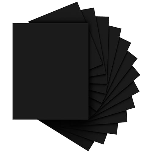Aidunmis 40 Sheets Black Cardstock 8.5 x 11, Thick Card Stock Paper, Cardstock Printer Paper 8.5 x 11, 200 GSM Construction Paper 8 1/2 x 11, Black Card Stock for DIY Cards, Invitations, Business Cards - Image 1