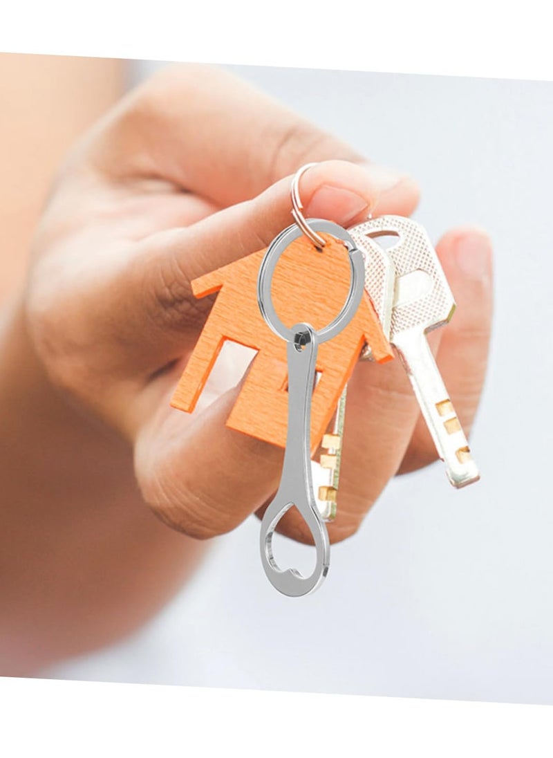 KASTWAVE - 8Pcs Shopping cart Token Shopping Trolley Key Ring Shopping cart Coin Keychain Trolley Coin Keychain Shopping Trolley Tokens Key Ring Grocery cart Tokens Portable cart Wooden Metal - Image 1