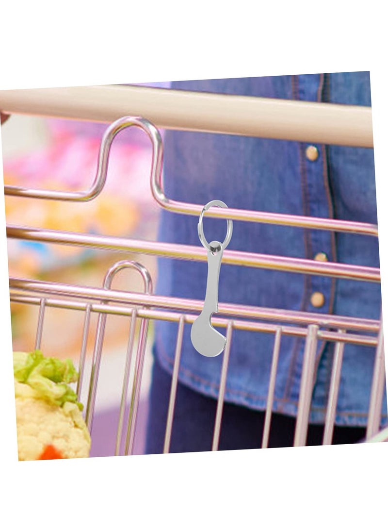 KASTWAVE - 8Pcs Shopping cart Token Shopping Trolley Key Ring Shopping cart Coin Keychain Trolley Coin Keychain Shopping Trolley Tokens Key Ring Grocery cart Tokens Portable cart Wooden Metal - Image 1