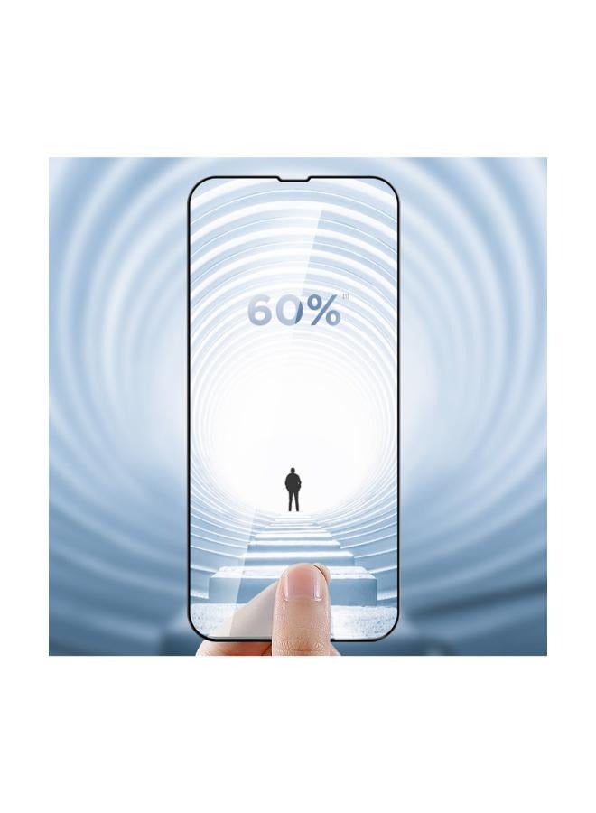 يسيدو لاصقة حماية للشاشة من سلسلة نايت بتصميمٍ مقوى ورقيق وكامل التغطية 2.5D مع ميزة حماية الخصوصية لهاتف آيفون  15 برو   لون أسود. - Image 4