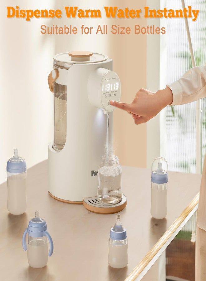 Veroline Instant Water Warmer, 2L Baby Formula Dispenser, 5 Temperature Control & 7x24H Keep Warm, Baby Bottle Warmer with Night Light, Hot Water Dispenser for All Bottles, Detachable Glass Tank - Image 5