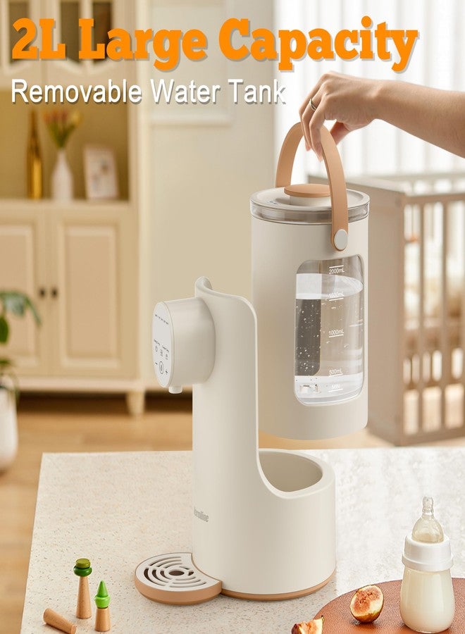 Veroline Instant Water Warmer, 2L Baby Formula Dispenser, 5 Temperature Control & 7x24H Keep Warm, Baby Bottle Warmer with Night Light, Hot Water Dispenser for All Bottles, Detachable Glass Tank - Image 4