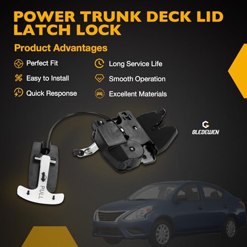 Gledewen Rear Trunk Latch Tailgate Door Lock Actuator Compatible with 2012 2013 2014 2015 2016 2017 2018 2019 Nissan Versa Note Replaces 846303AN0A 846303AN0B - Image 3