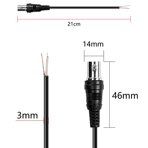 MEIRIYFA BNC Pigtail Cable Bare Wire, Female Coaxial Connector Extension Plug with Open End Wire for CCTV Camera Terminal Adapter (5pcs) - Image 4