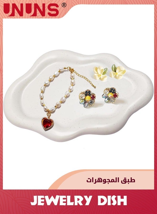 UNUNS Ceramic Cloud Jewelry Dish - Ring Tray for Women - Image 1