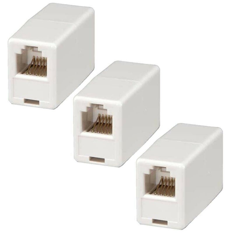 كابل الهاتف RJ12 محول خط مستقيم 3X موصل مضمن - Image 2